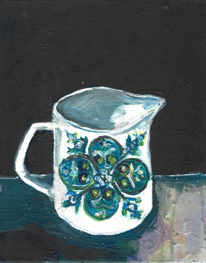 Natureza morta com jarro de flores de Alice White