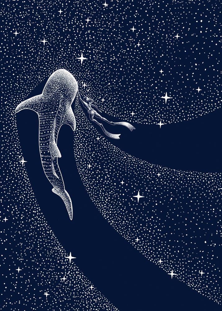 Viagem Cósmica do Tubarão-baleia de Alirıza ÇAKIR