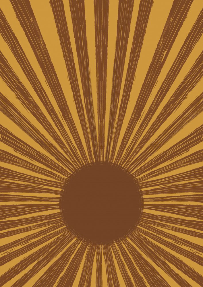 Retro Golden Sunburst de Aliya Putrus