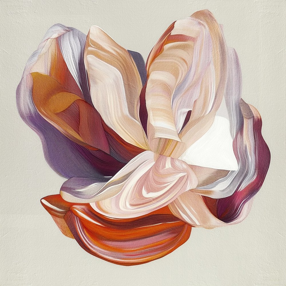 Fluxo Floral Abstrato de Alma