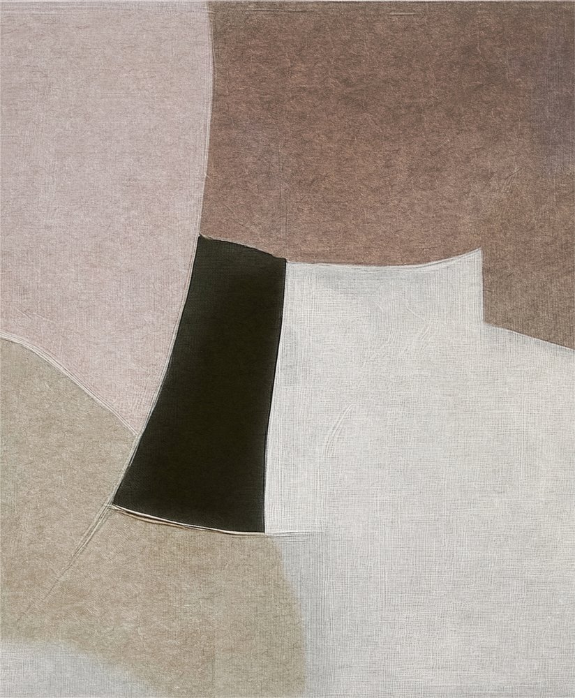 Formas abstratas com um toque rústico de Alma