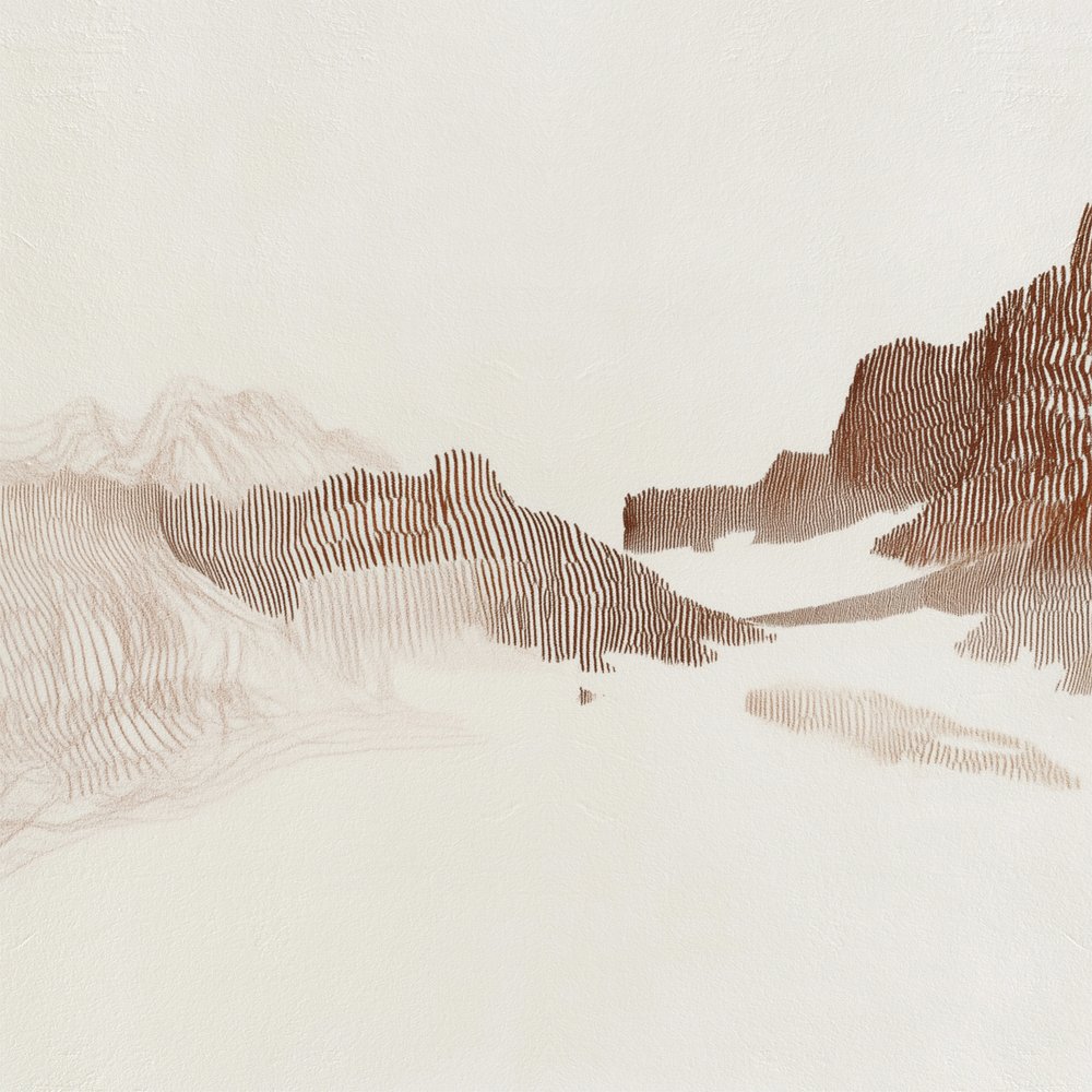 Linhas serenas das montanhas de Alma