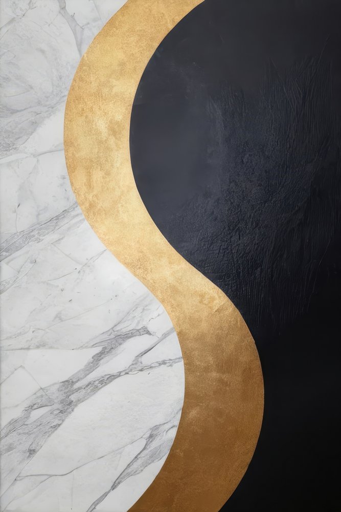 Curva em Mármore Black Gold de Alpenglow Workshop