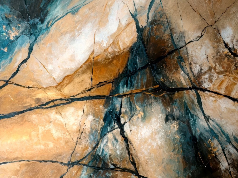 Abstrato em pedra azul terrosa de Alpenglow Workshop