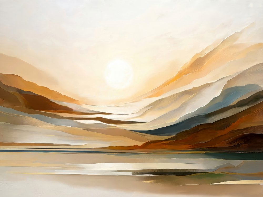 Paisagem do Horizonte Dourado de Alpenglow Workshop