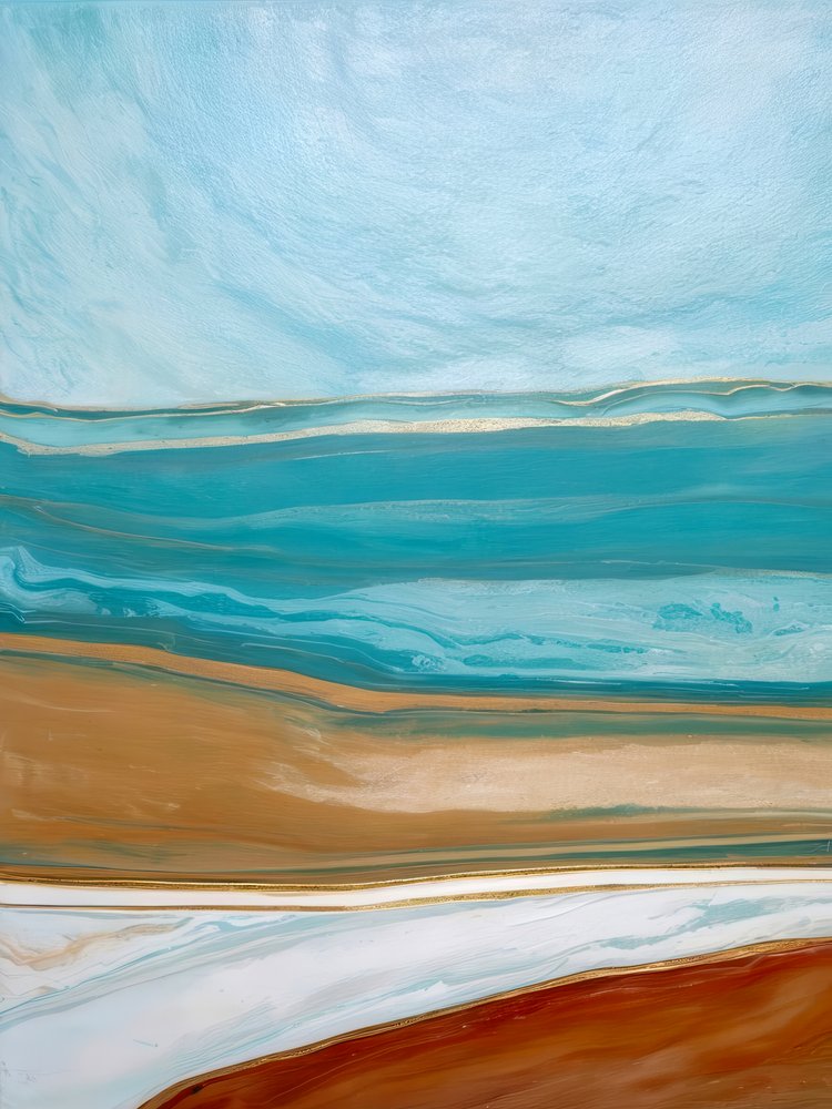 Abstrato Costeiro Sereno de Alpenglow Workshop