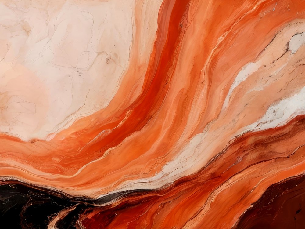 Abstrato Fluido em Terracota de Alpenglow Workshop