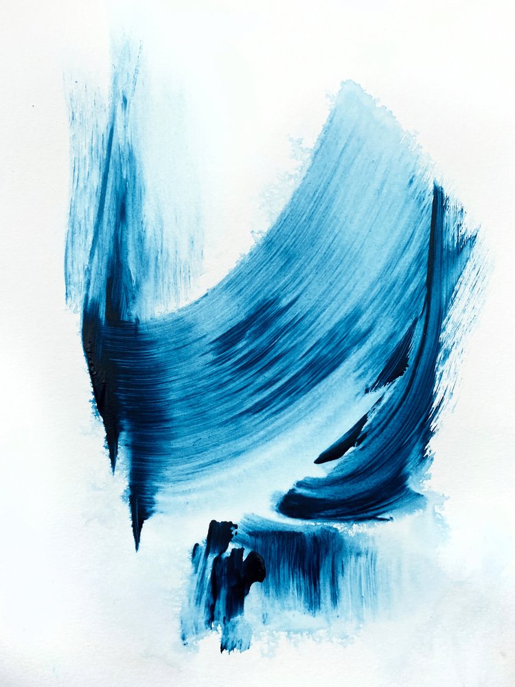 Fluxo abstrato azul de Alyson Storms
