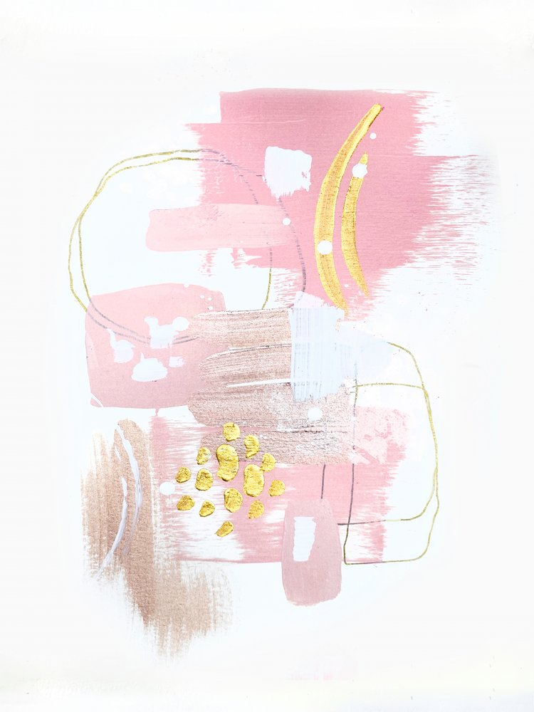 Blush Gold Abstrato de Alyson Storms