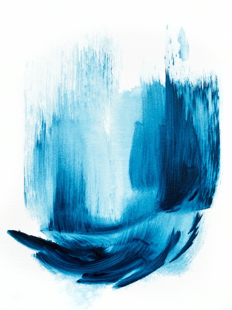 Abstrato em Azul Fluido de Alyson Storms