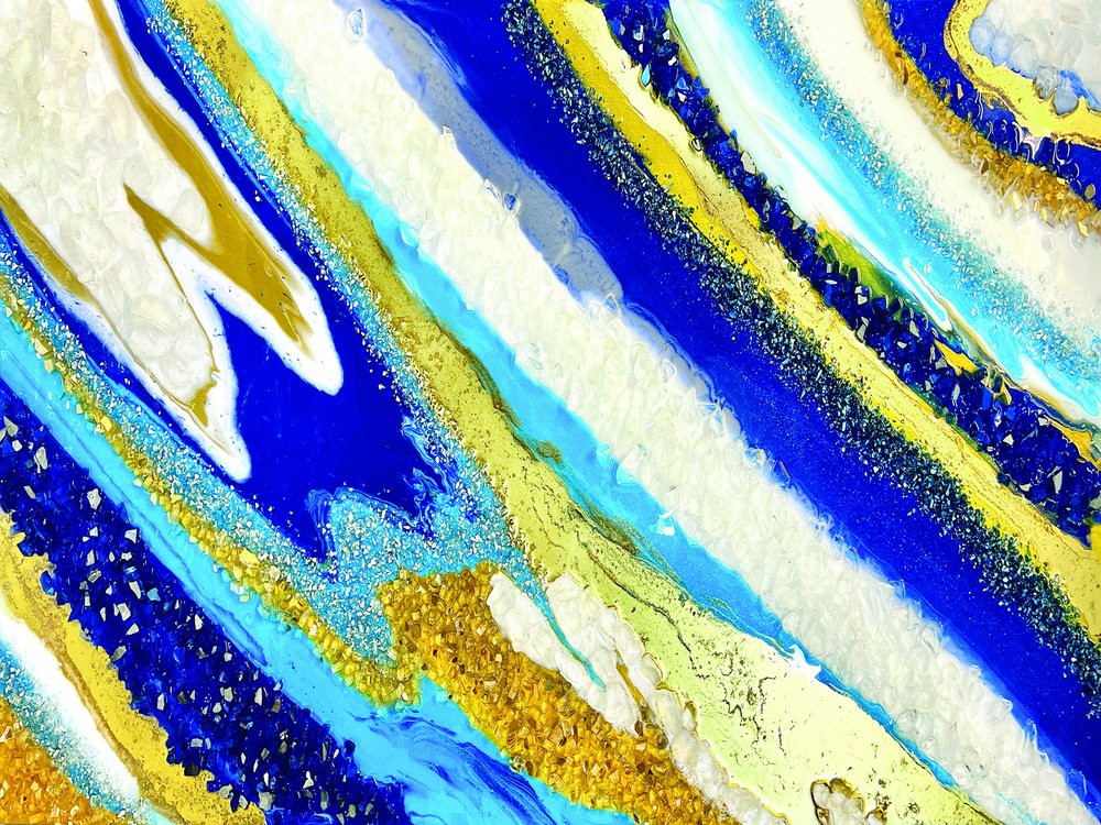 Ágata Azul Dourada de Alyson Storms