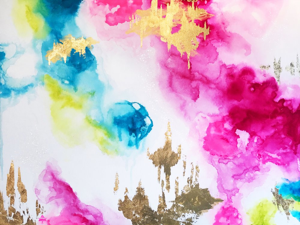 Tinta Dourada, Rosa e Azul de Alyson Storms