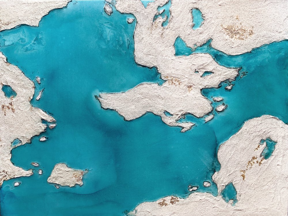 Abstrato Costeiro Turquesa de Alyson Storms