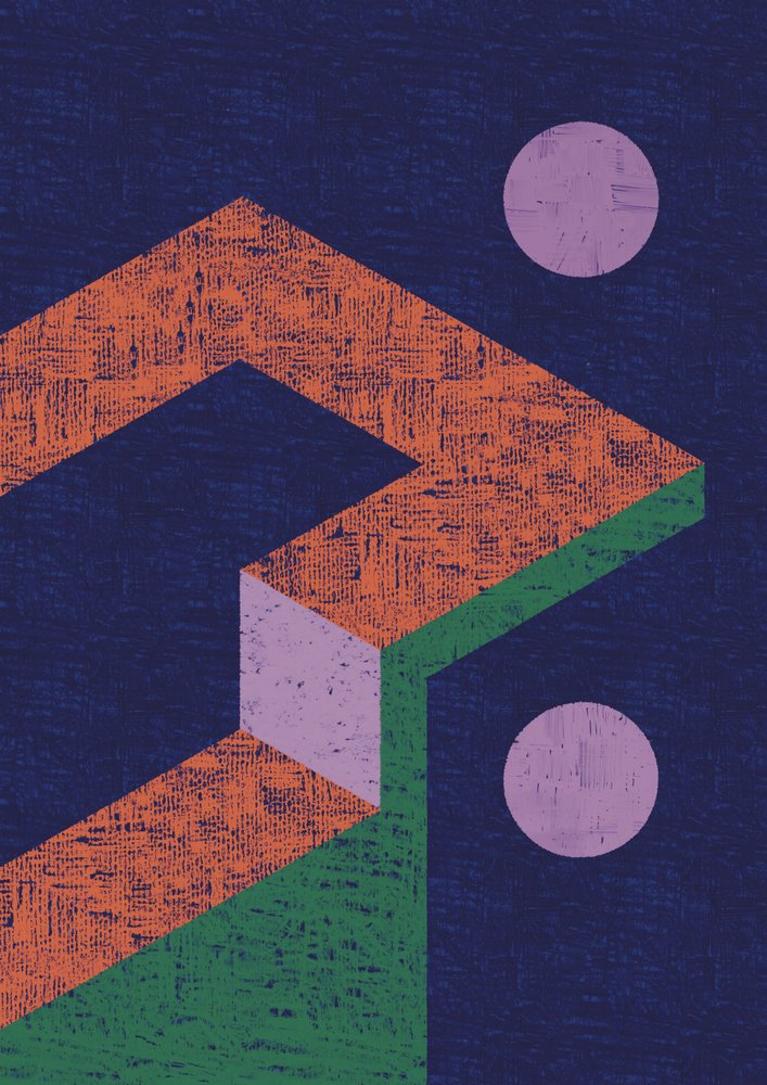 Ilusão geométrica moderna de Amy Louise Baker