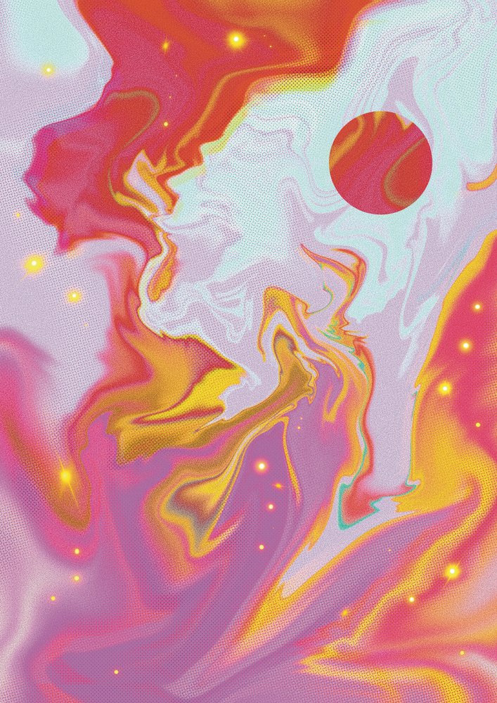 Brilho vibrante do planeta fluido de Amy Louise Baker