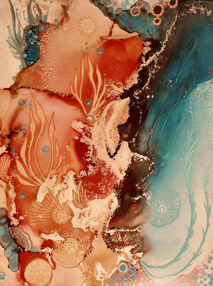 Abstração de recifes subaquáticos de Amy Tieman