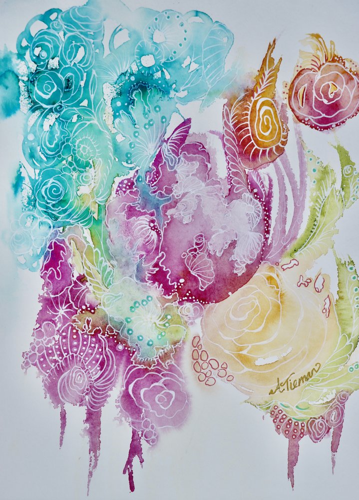 Flores orgânicas vibrantes de Amy Tieman