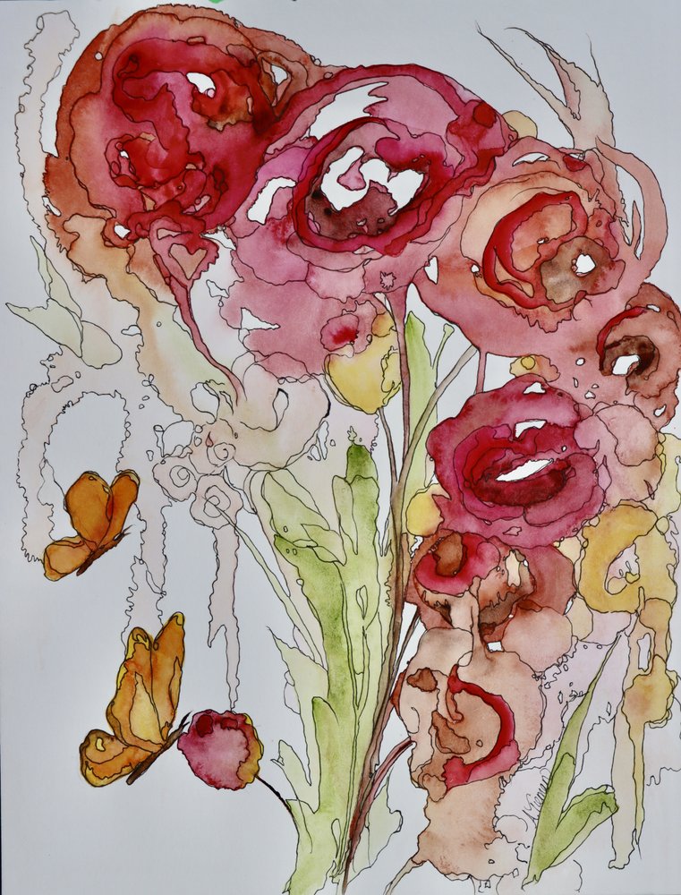 Borboletas em aquarela de Amy Tieman