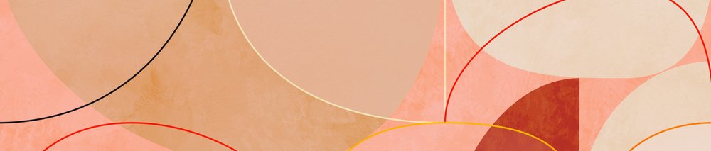 Primavera em tons de amarelo curry e rosa, estilo meados do século de Ana Rut Bre