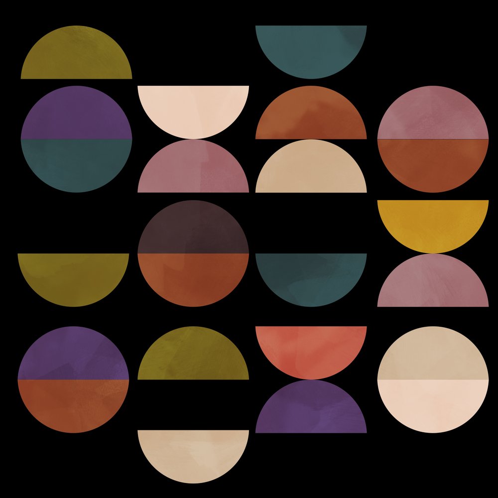 Círculos Centrais em Terracota Preto 1 de Ana Rut Bre