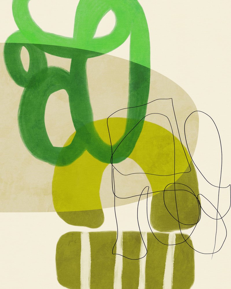 Linhas pintadas Verde e Castanho 2 cópias de Ana Rut Bre