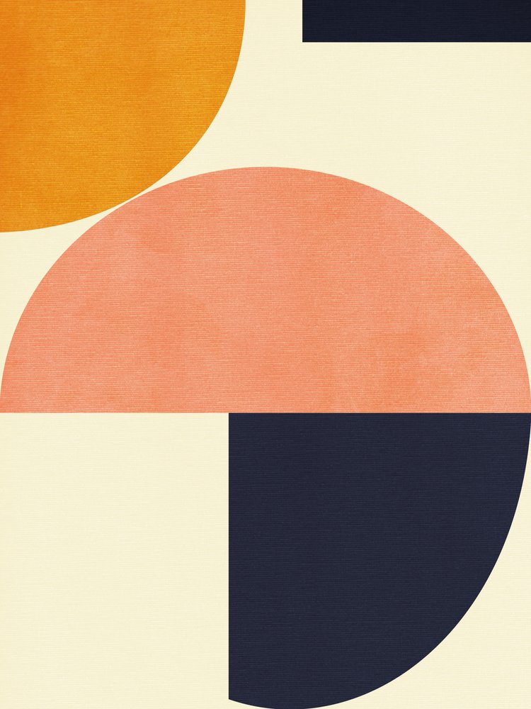 Rainbow Plus Shapes  Azul Mostarda 2 de Ana Rut Bre