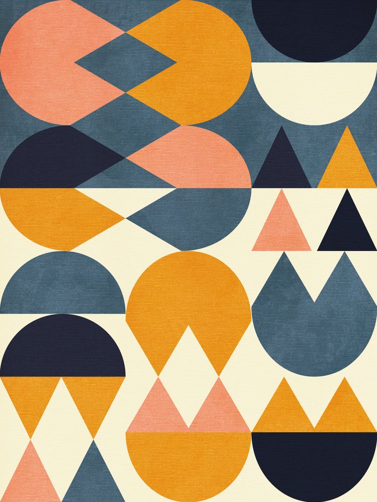 Rainbow Plus Shapes  Azul Mostarda6 de Ana Rut Bre