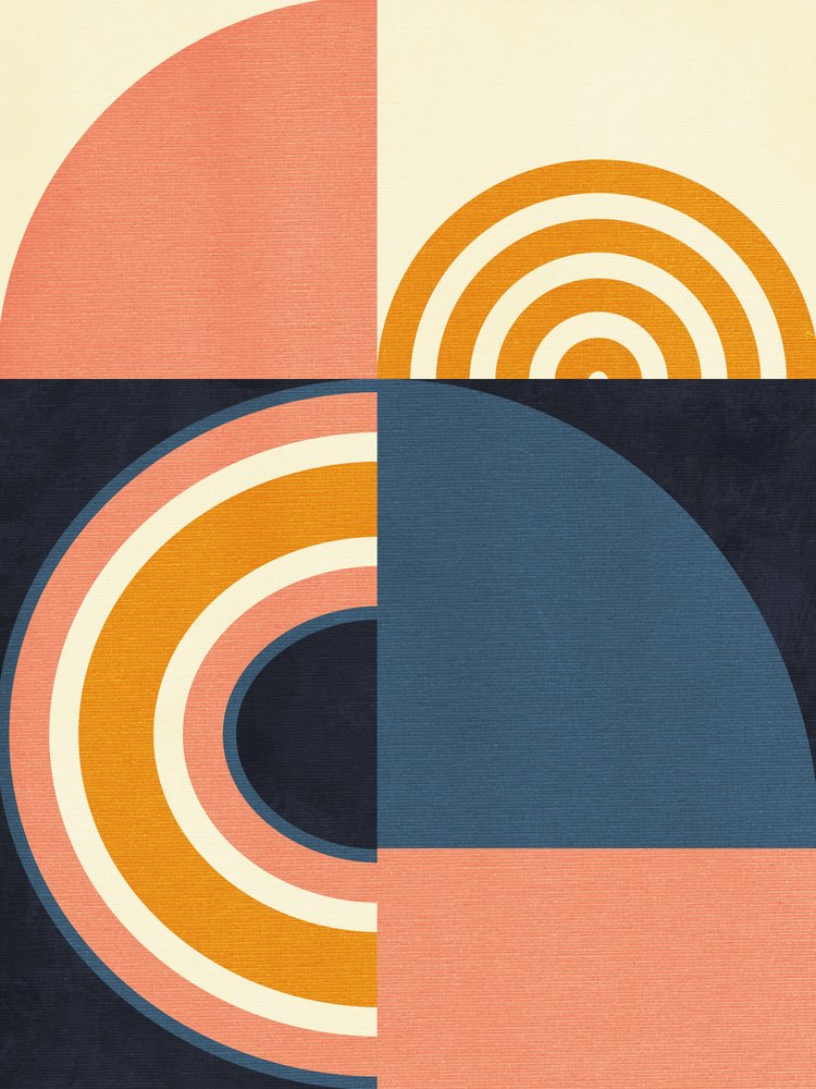 Rainbow Plus Shapes  Azul Mostarda9 de Ana Rut Bre