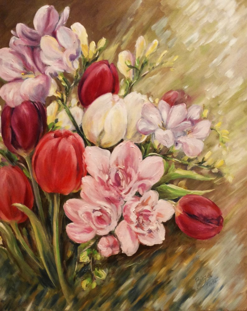 Ramos de flores coloridos de primavera de Anda Bieza