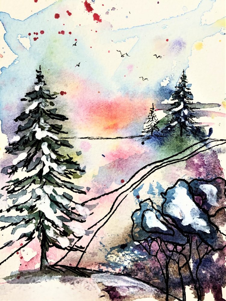 Brilho colorido do inverno de Anda Bieza