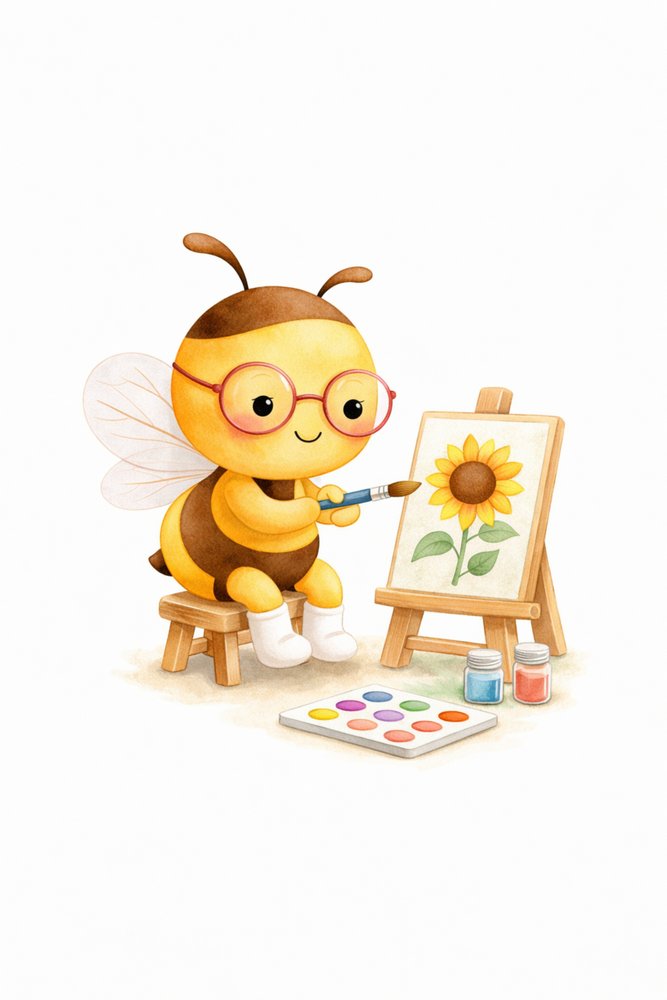 Artista das abelhas fofas de Anda Bieza