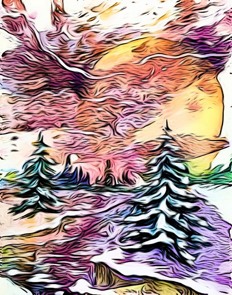 Um pôr-do-sol de inverno de sonho de Anda Bieza