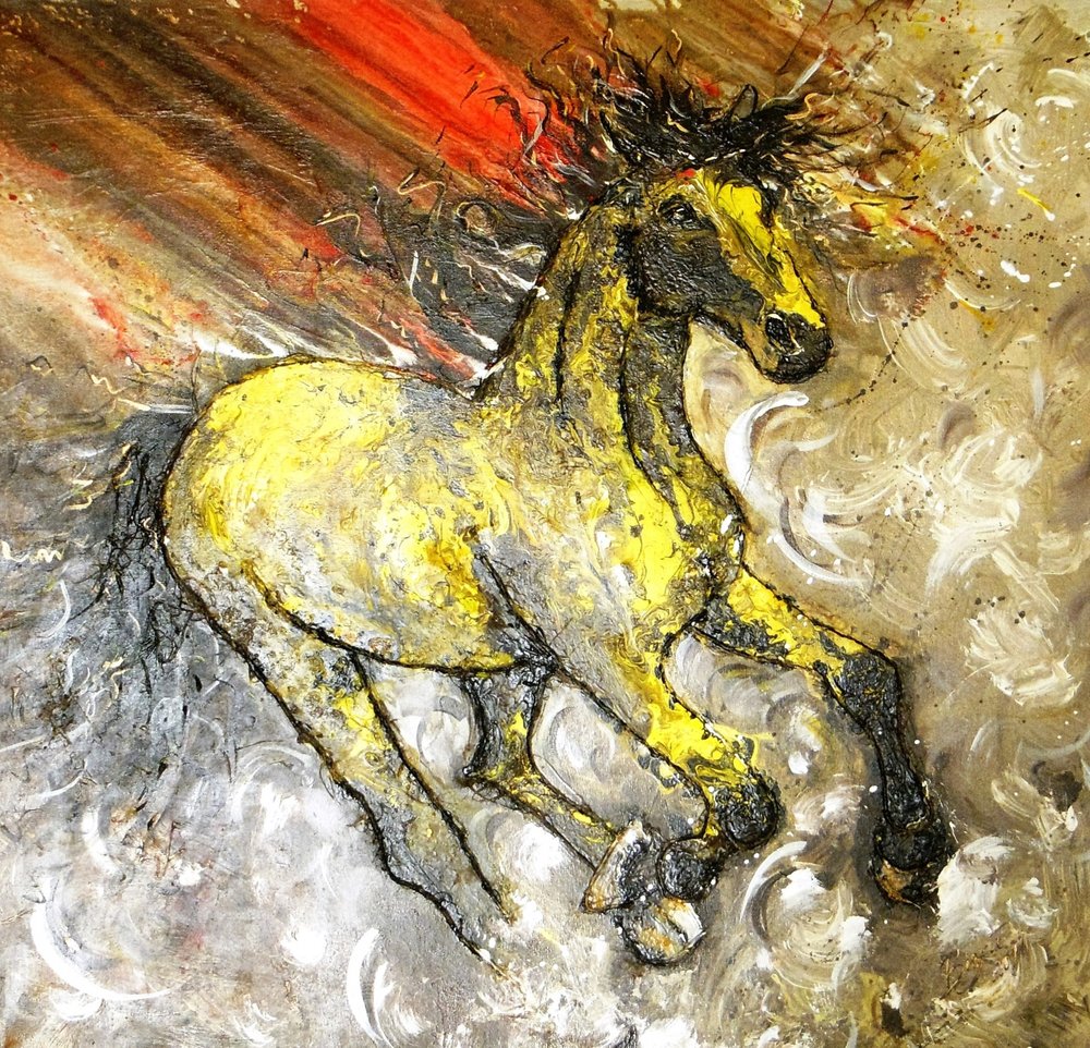 Cavalo Amarelo Dinâmico de Anda Bieza