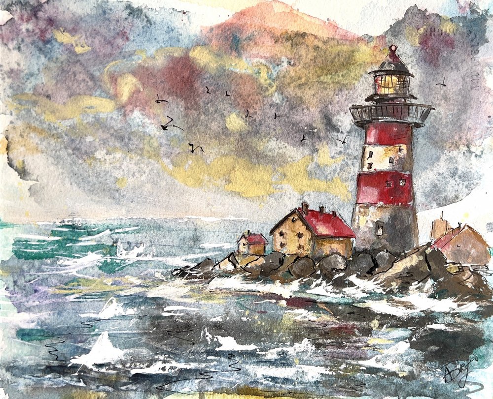 Costa do Farol Tempestuoso de Anda Bieza