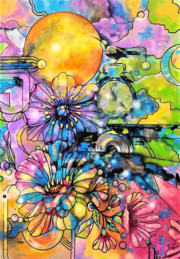 Sonho Floral Vibrante de Anda Bieza
