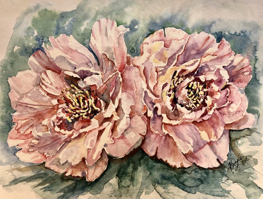 Peónias rosa vibrante de Anda Bieza