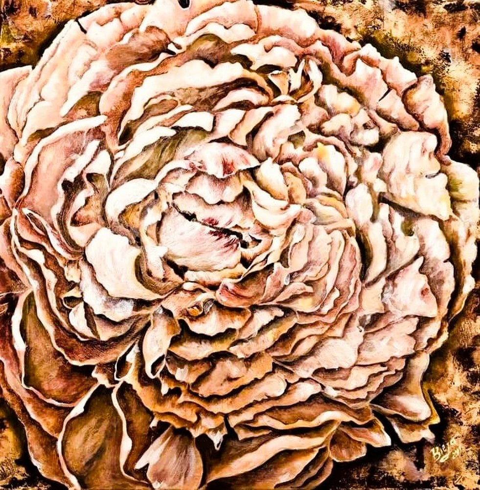 Flor de peónia quente de Anda Bieza