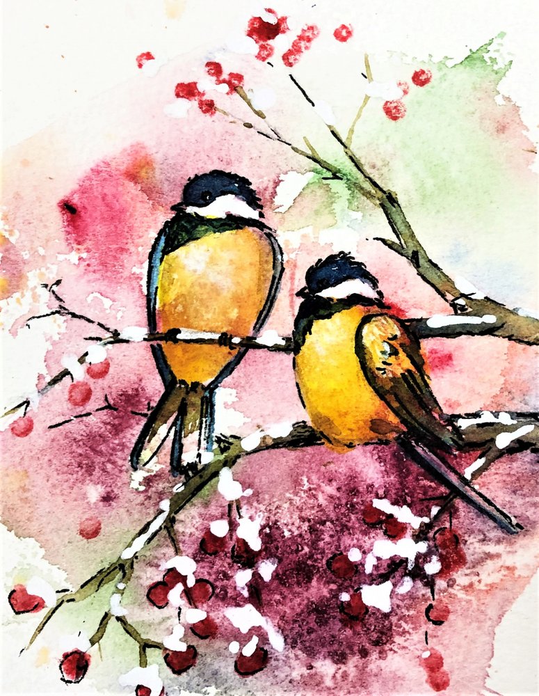 Aves e bagas de inverno de Anda Bieza