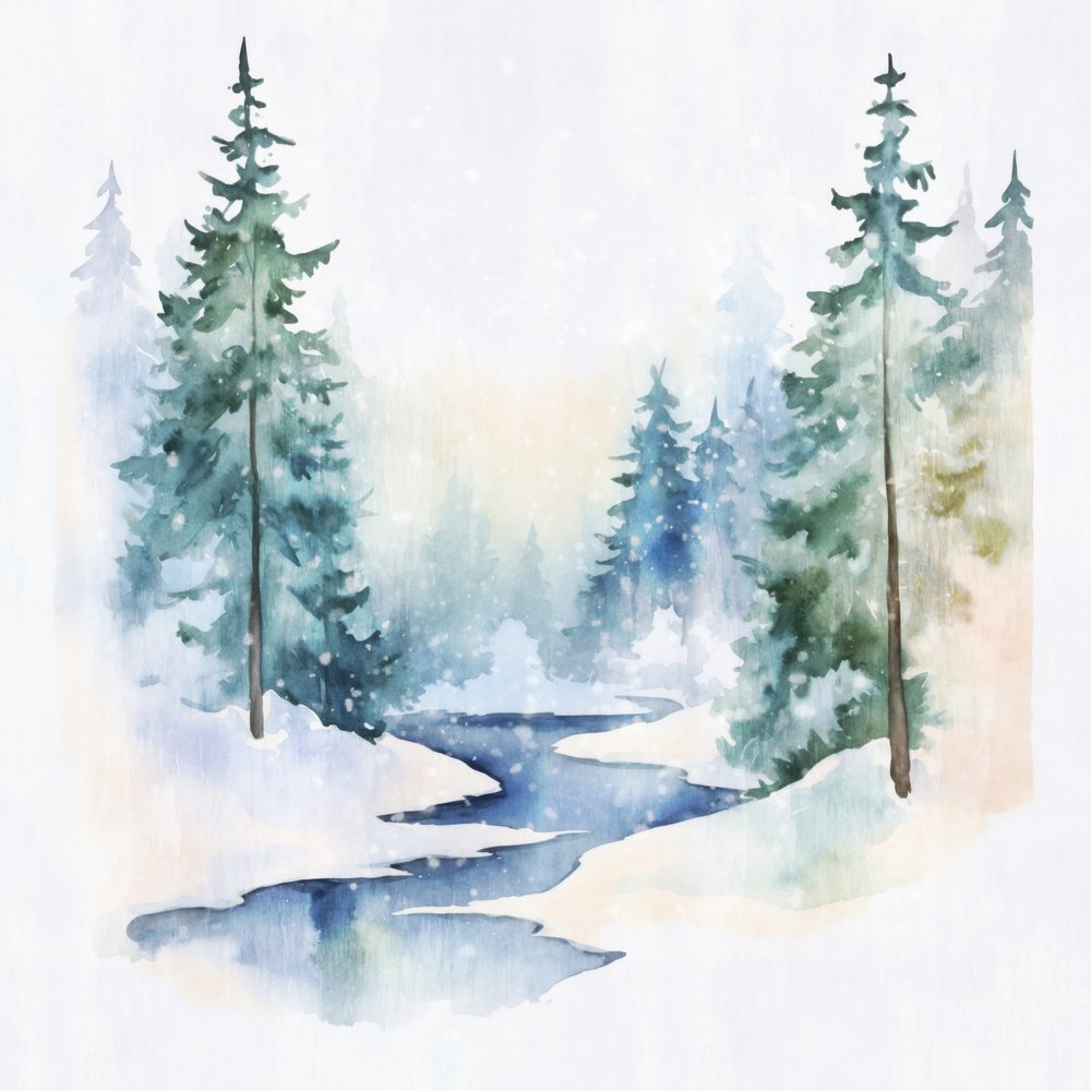 Floresta tranquila no inverno de Andrea Haase