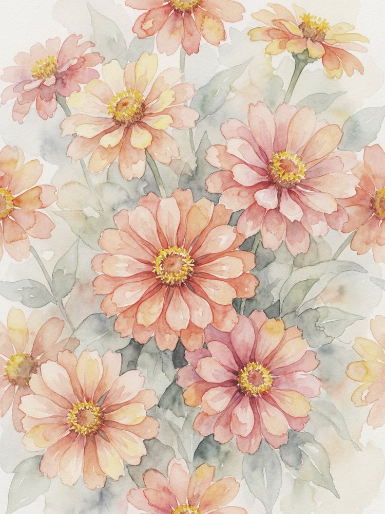 Flores de zínia em tons de rosa de Andreas Magnusson