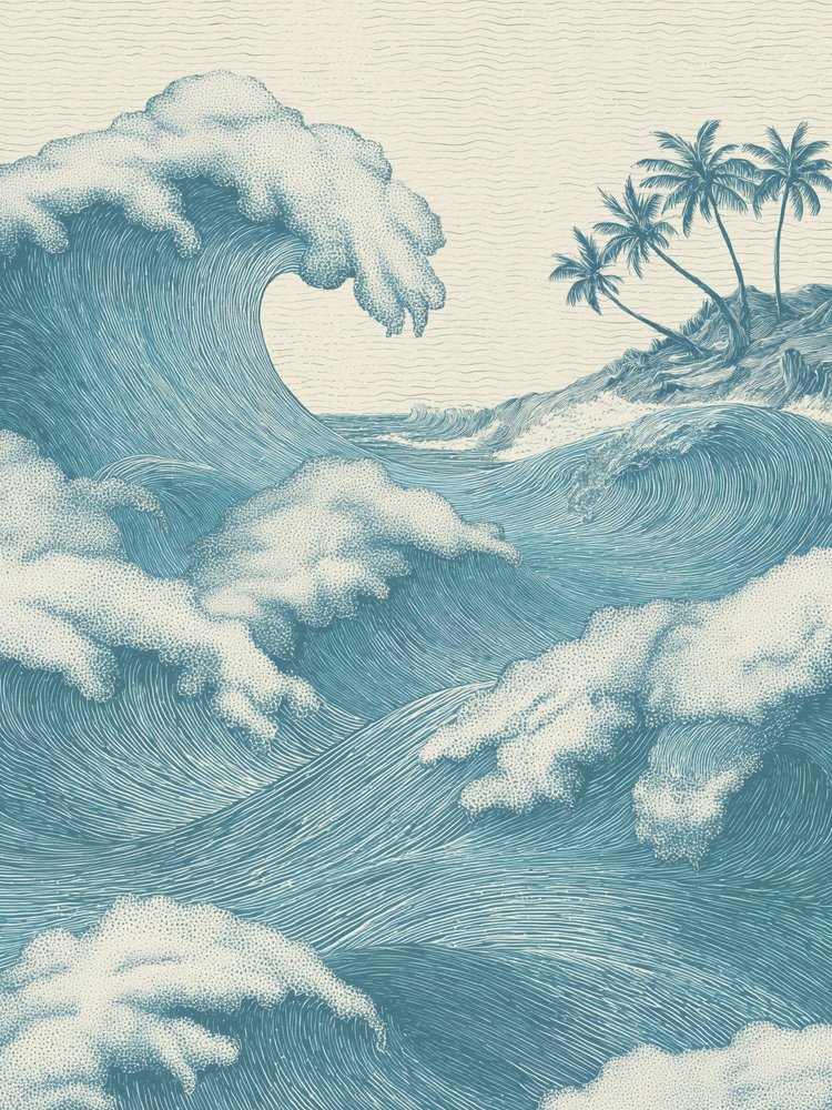 Ondas tropicais a rebentar de Andreas Magnusson