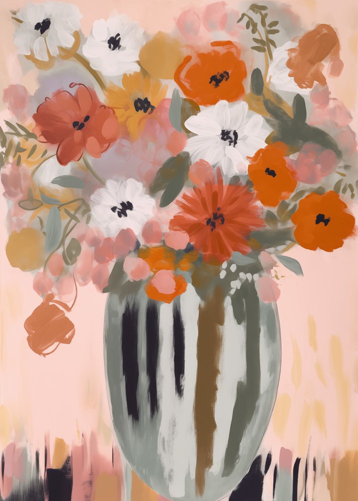Ramo de flores em estilo pictórico de Andreas Magnusson