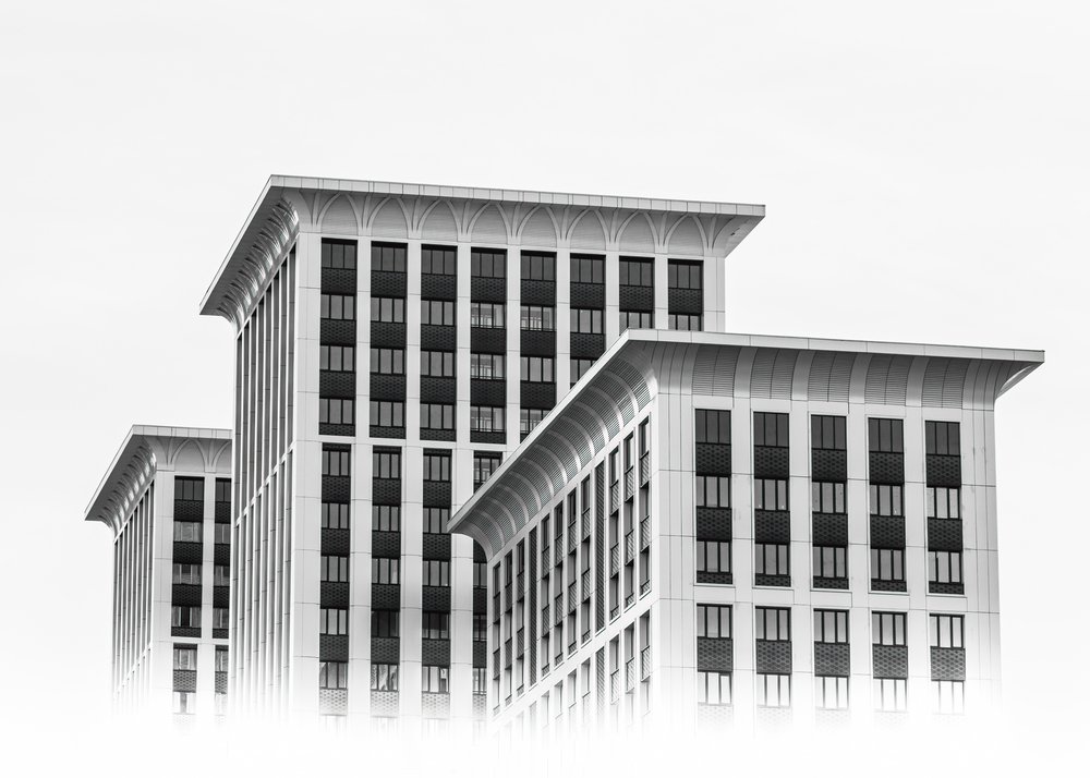 Arquitetura urbana minimalista de Andrey Kotov