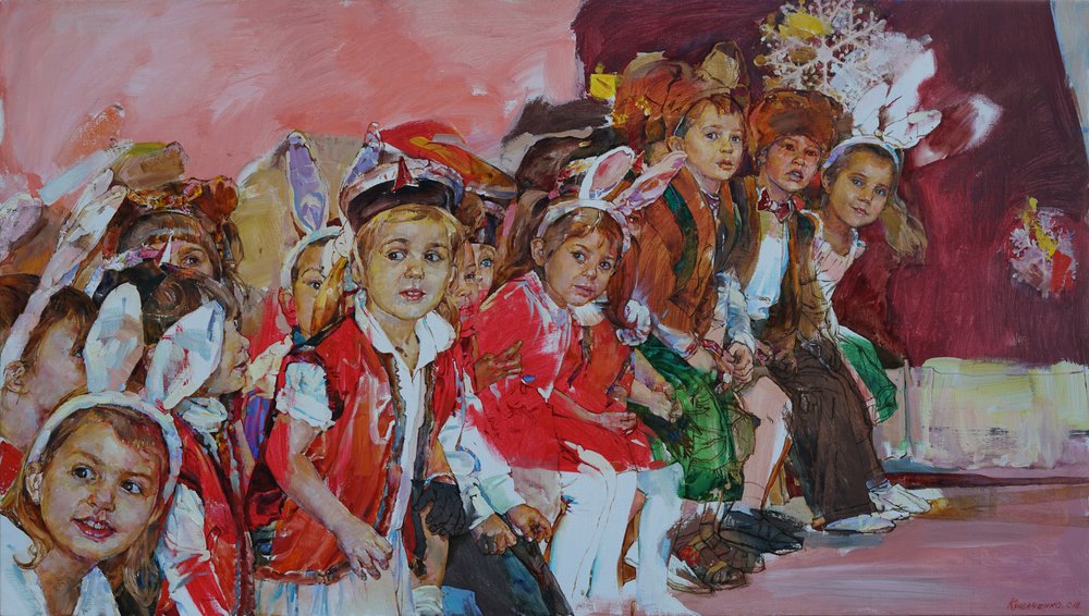 Crianças Coelhinhas Felizes de Andrii Kutsachenko