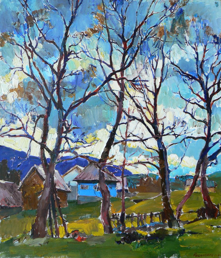 Primavera na Aldeia da Montanha de Andrii Kutsachenko