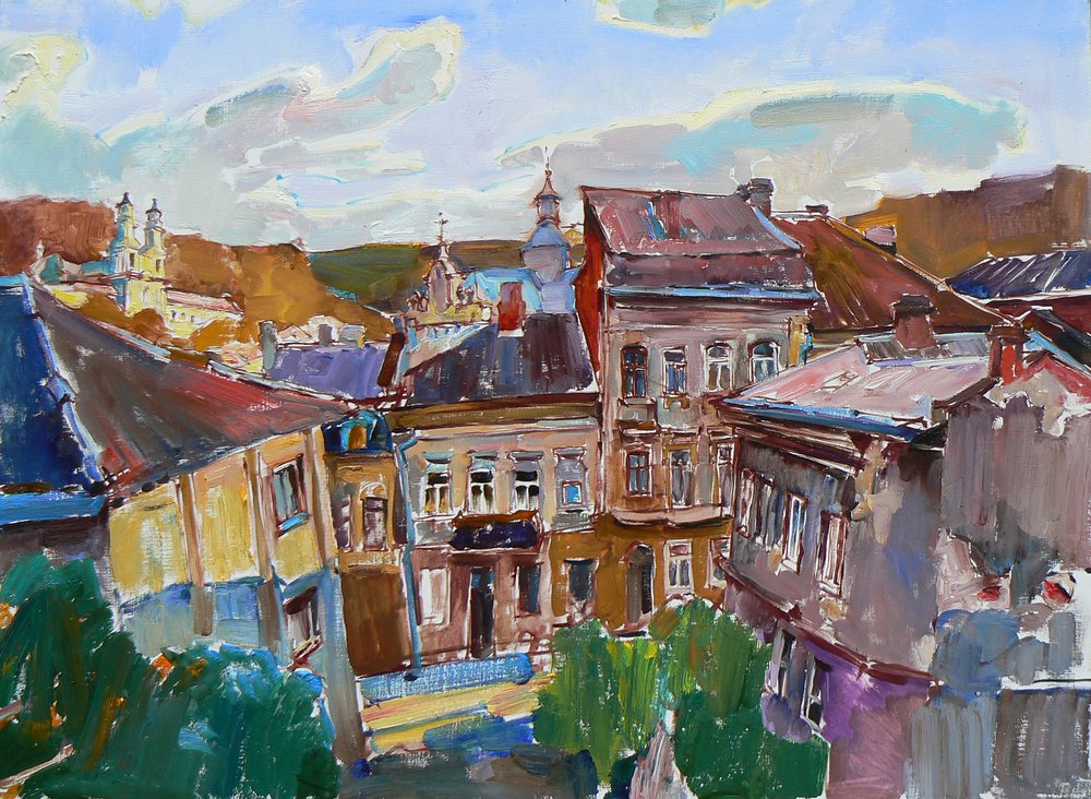 Telhados urbanos vibrantes de Andrii Kutsachenko