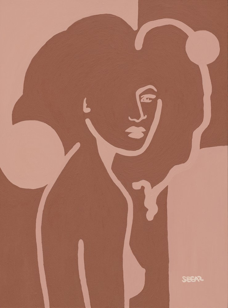 Mulher nua minimalista de Angela Seear