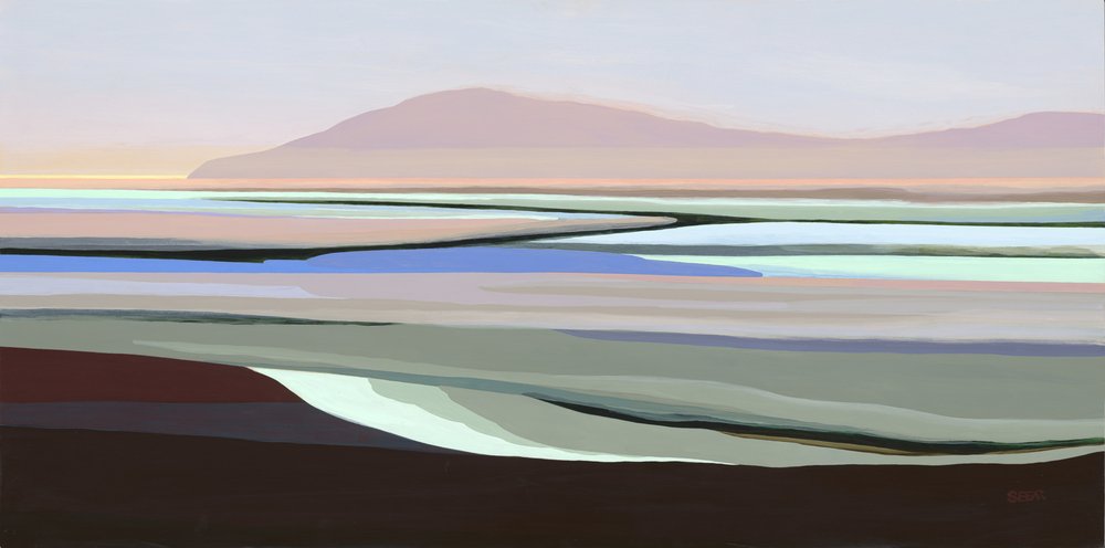 Paisagem abstrata em tons suaves de Angela Seear