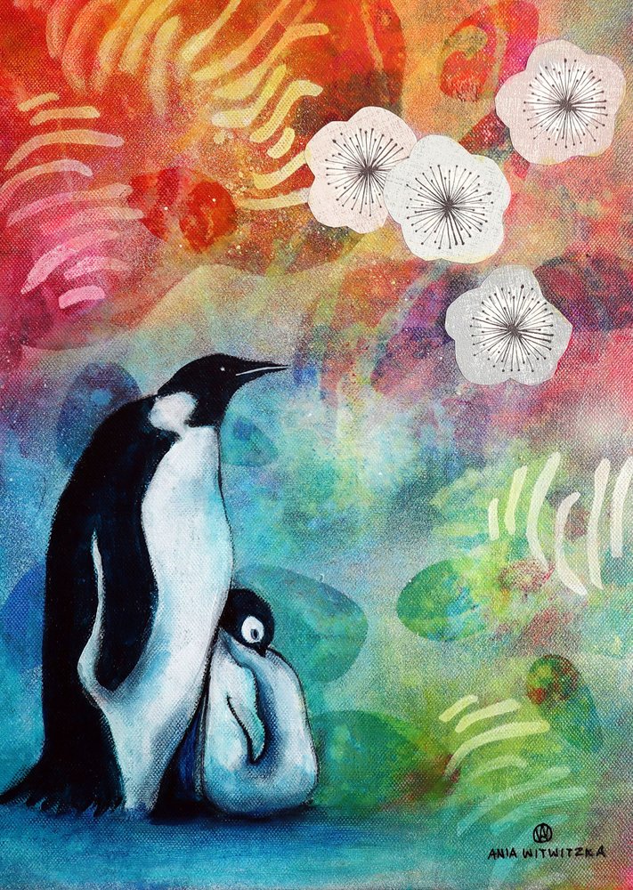 A Família dos Pinguins Blossom de Ania Witwitzka