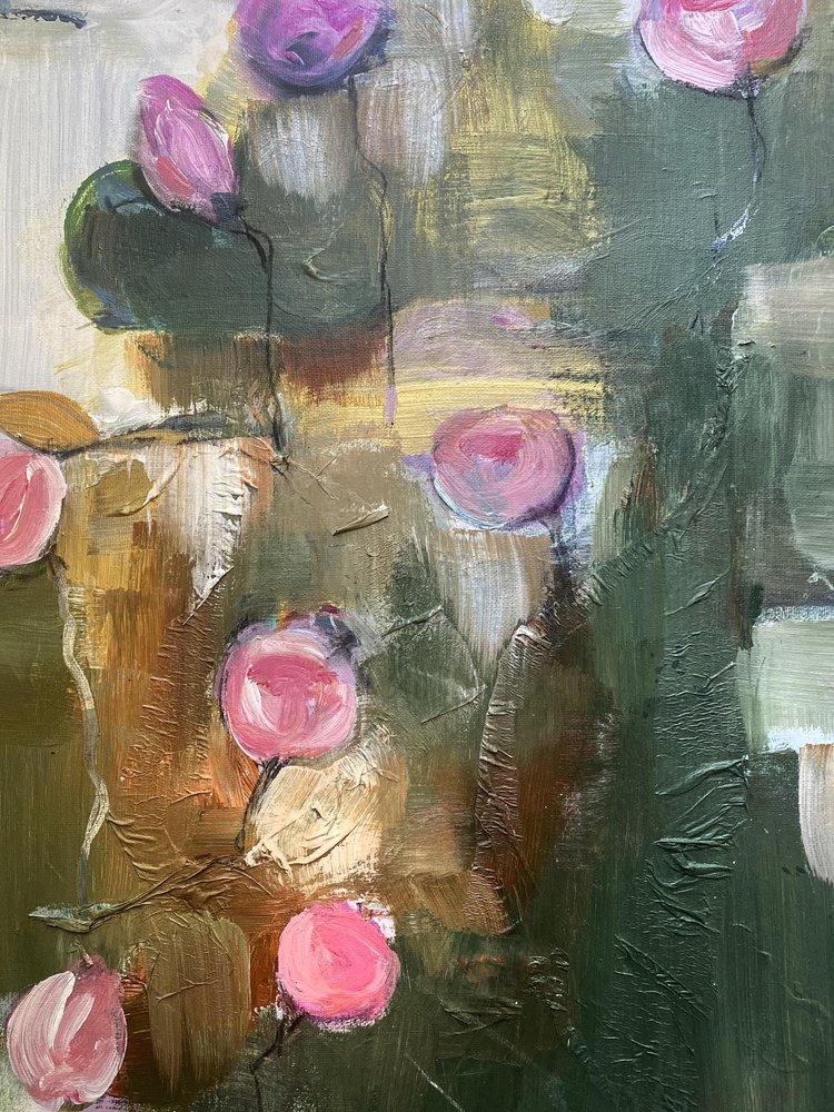 Impressões florais em rosa de Anna-Karin Bergius